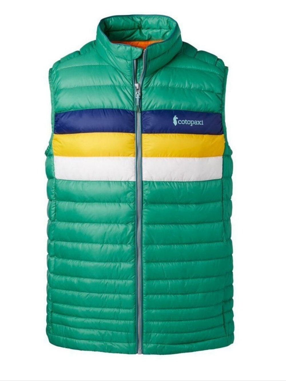 Cotopaxi Fuego 800 Down Fill Striped Puffer Puff Full Zip Quilted Packable Vest
